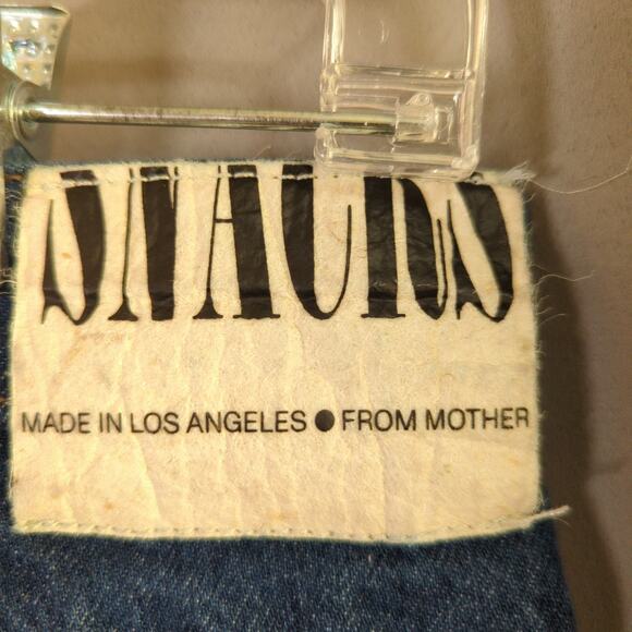 Mother Snacks Jeans Womens 29 Blue Pleated Push Pop Nerdy Cold Brew High Rise - Picture 5 of 11